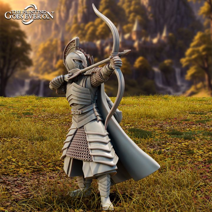 3D Printable High Elf Archers - Presupported by The Printing